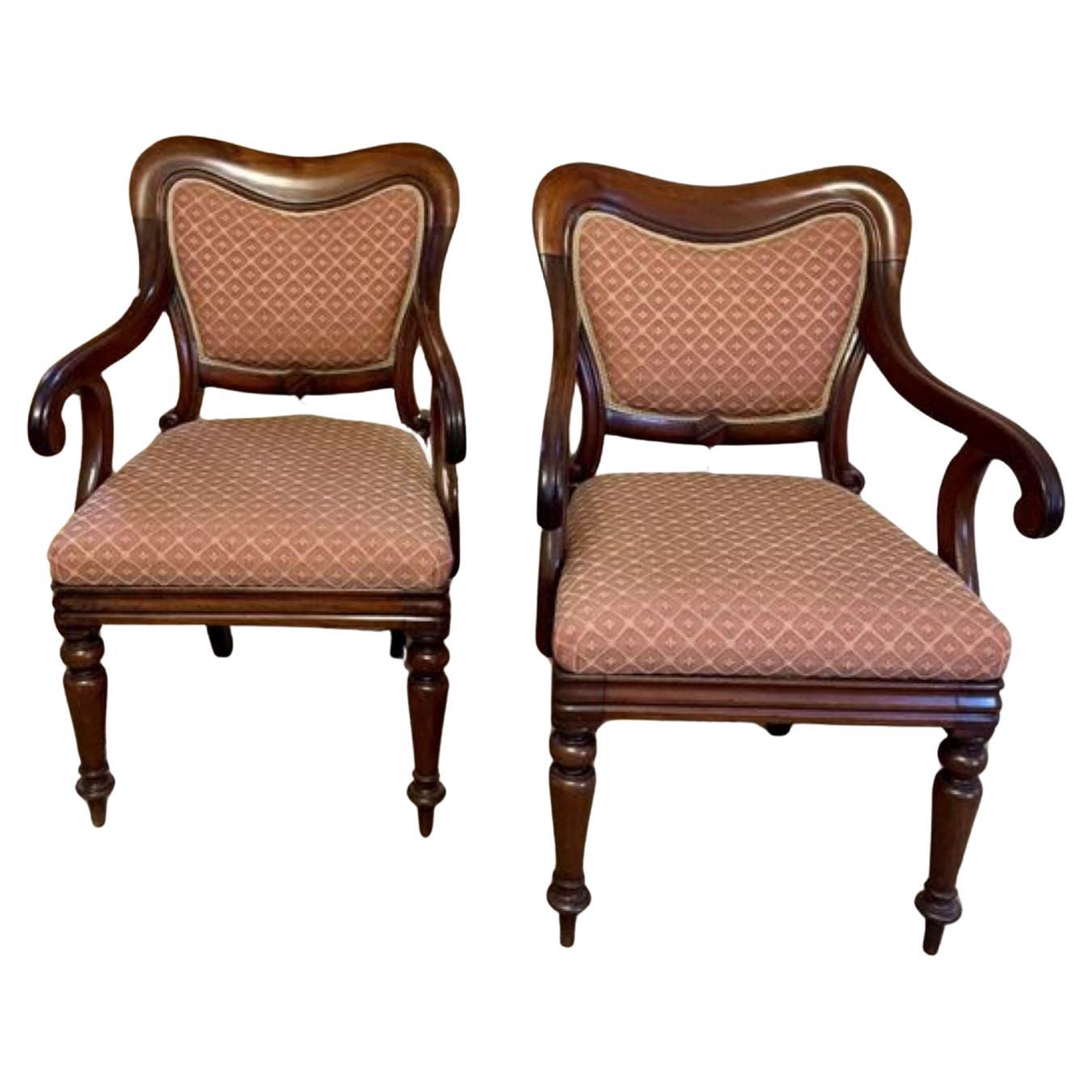 Stunning pair of quality 19th Century mahogany desk chairs