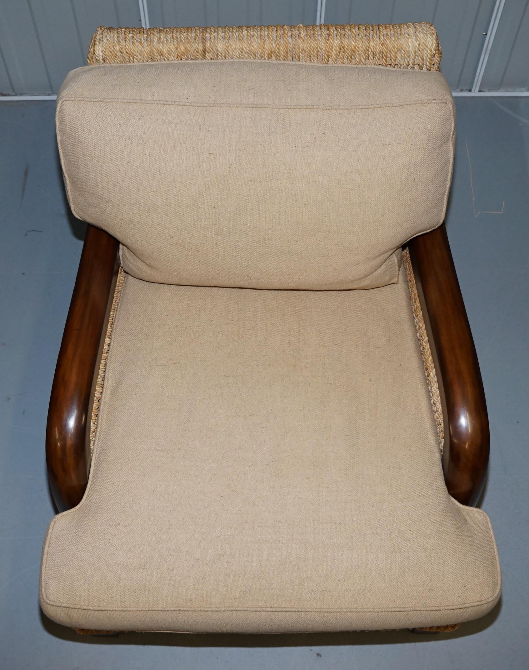 Ein atemberaubendes Paar Ralph Lauren Barrymore-Sessel aus Korbweide und Rattan (Handgefertigt) im Angebot