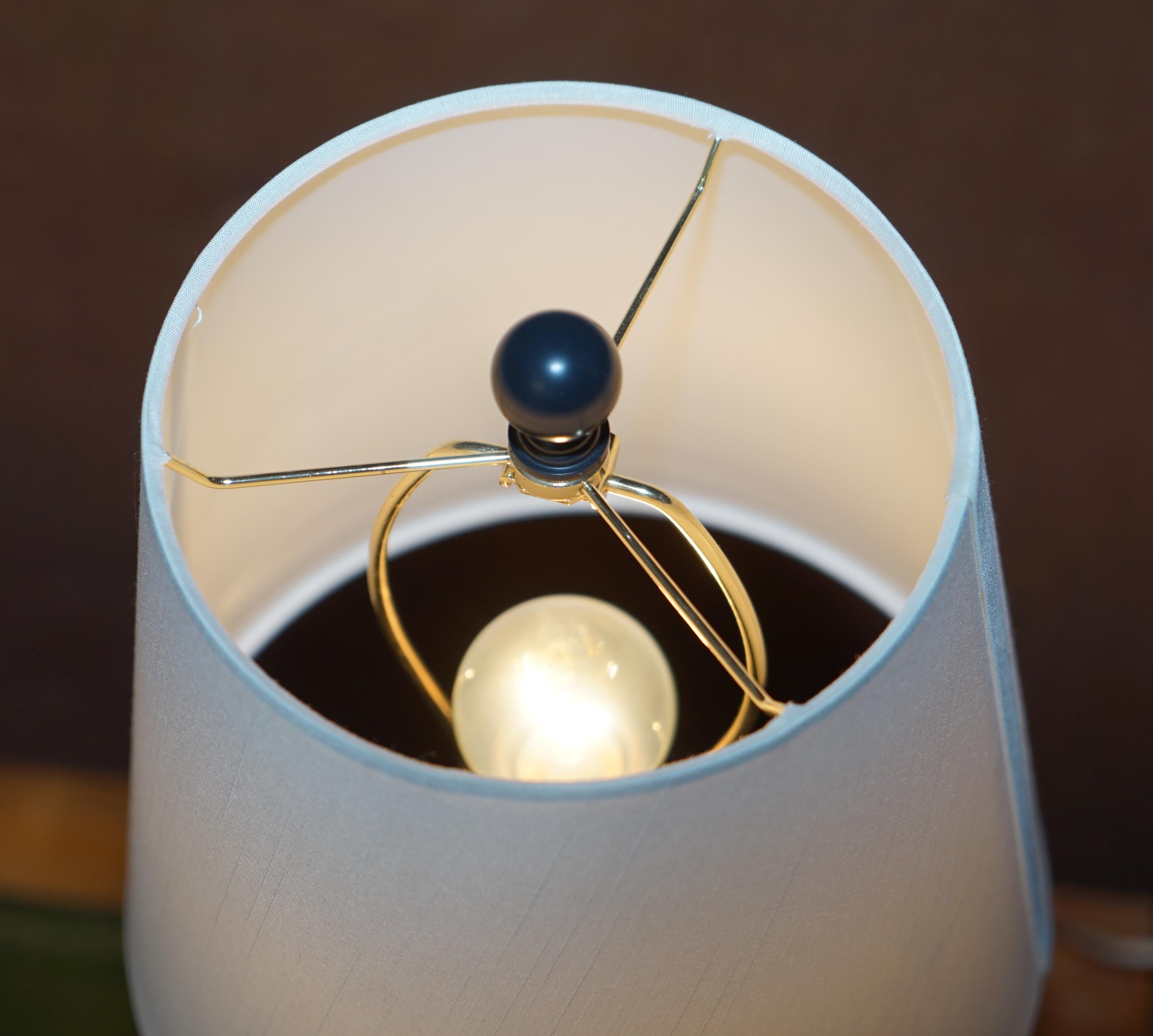Stunning Pair of Ralph Lauren Gilt Bobbin Turned Table Desk Lamps In Excellent Condition In West Sussex, Pulborough