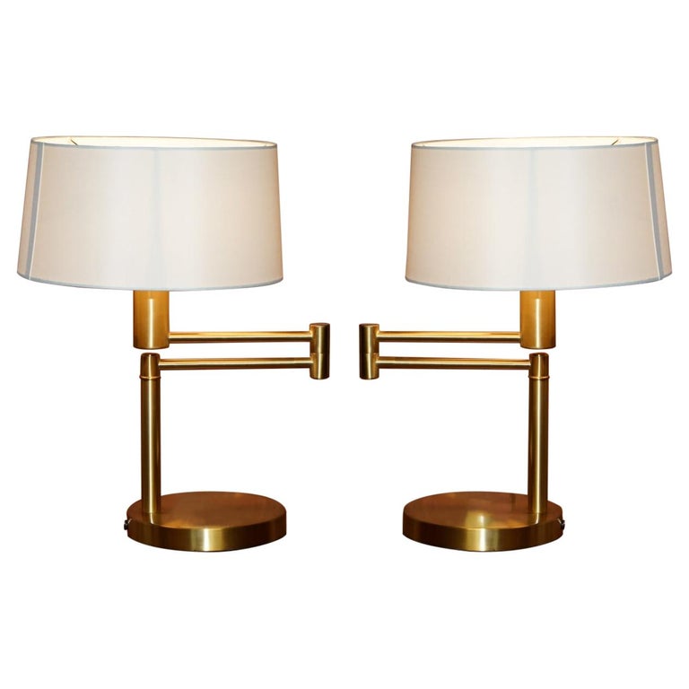 Stunning Pair of Ralph Lauren Gilt Brass Articulated Table Desk Lamps at 1stDibs ralph lauren