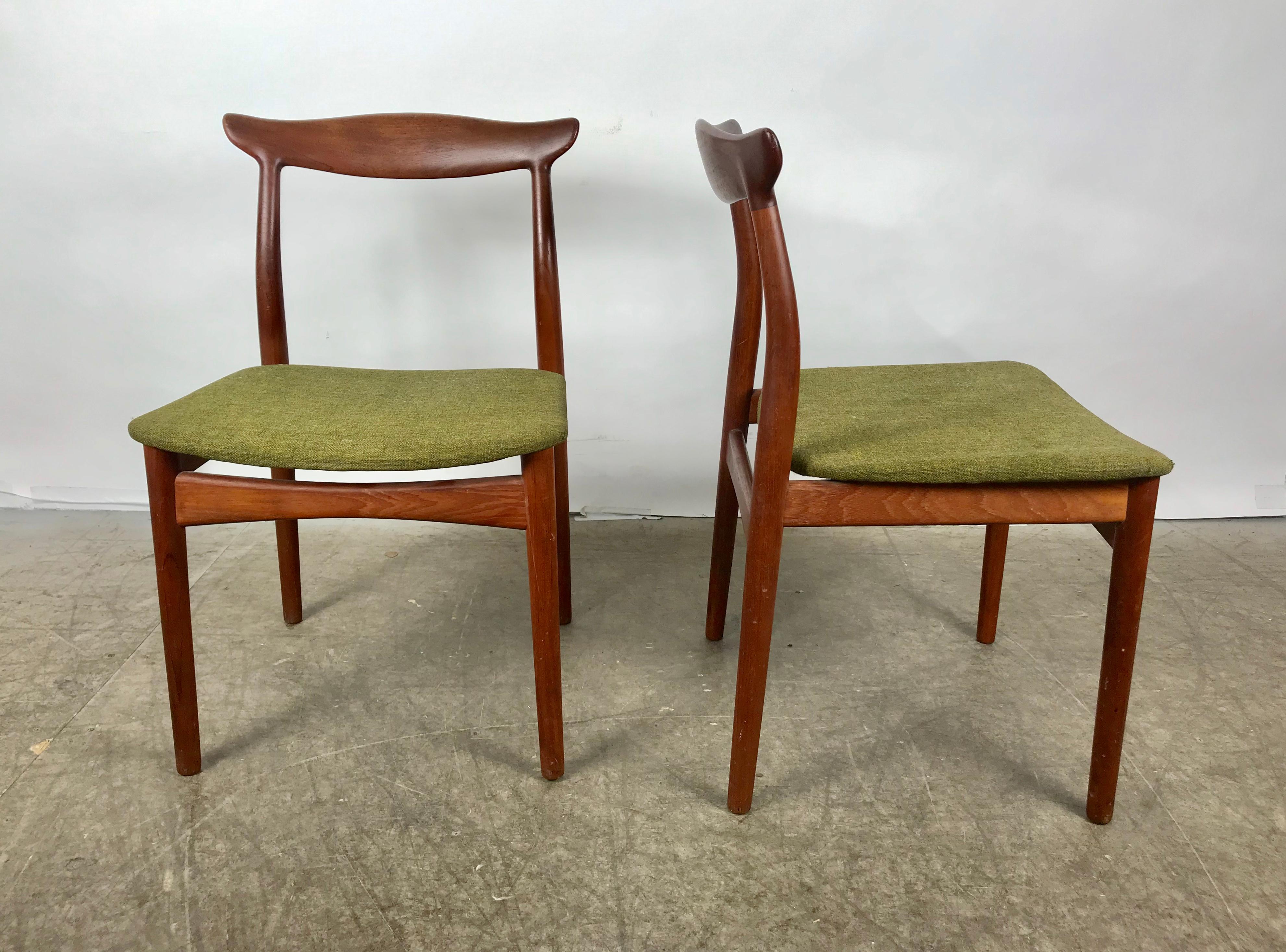 20th Century Stunning Pair of Sculptural Side Chairs, Arne Vodder for Vamo Sonderborg Pv For Sale
