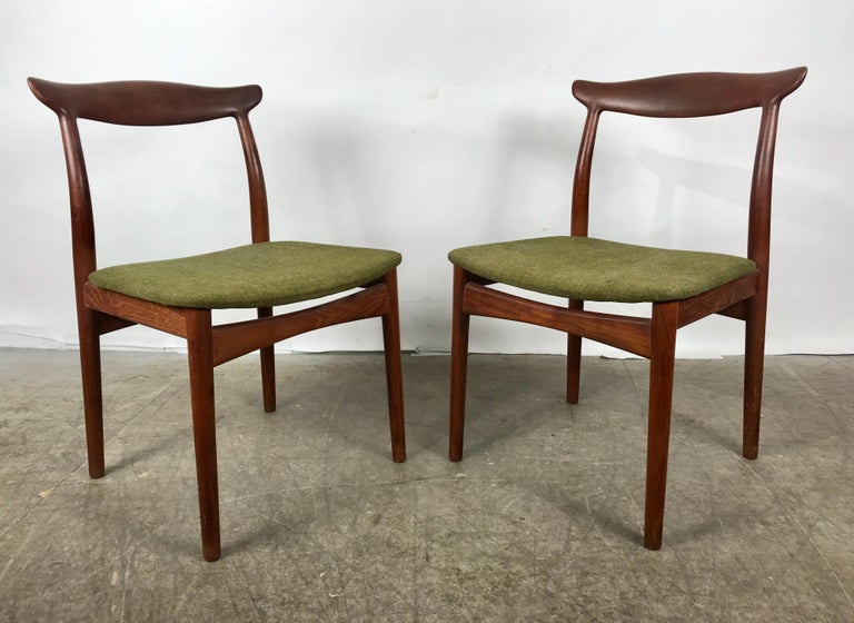 Stunning Pair of Sculptural Side Chairs, Arne Vodder for Vamo Sonderborg Pv For Sale 1