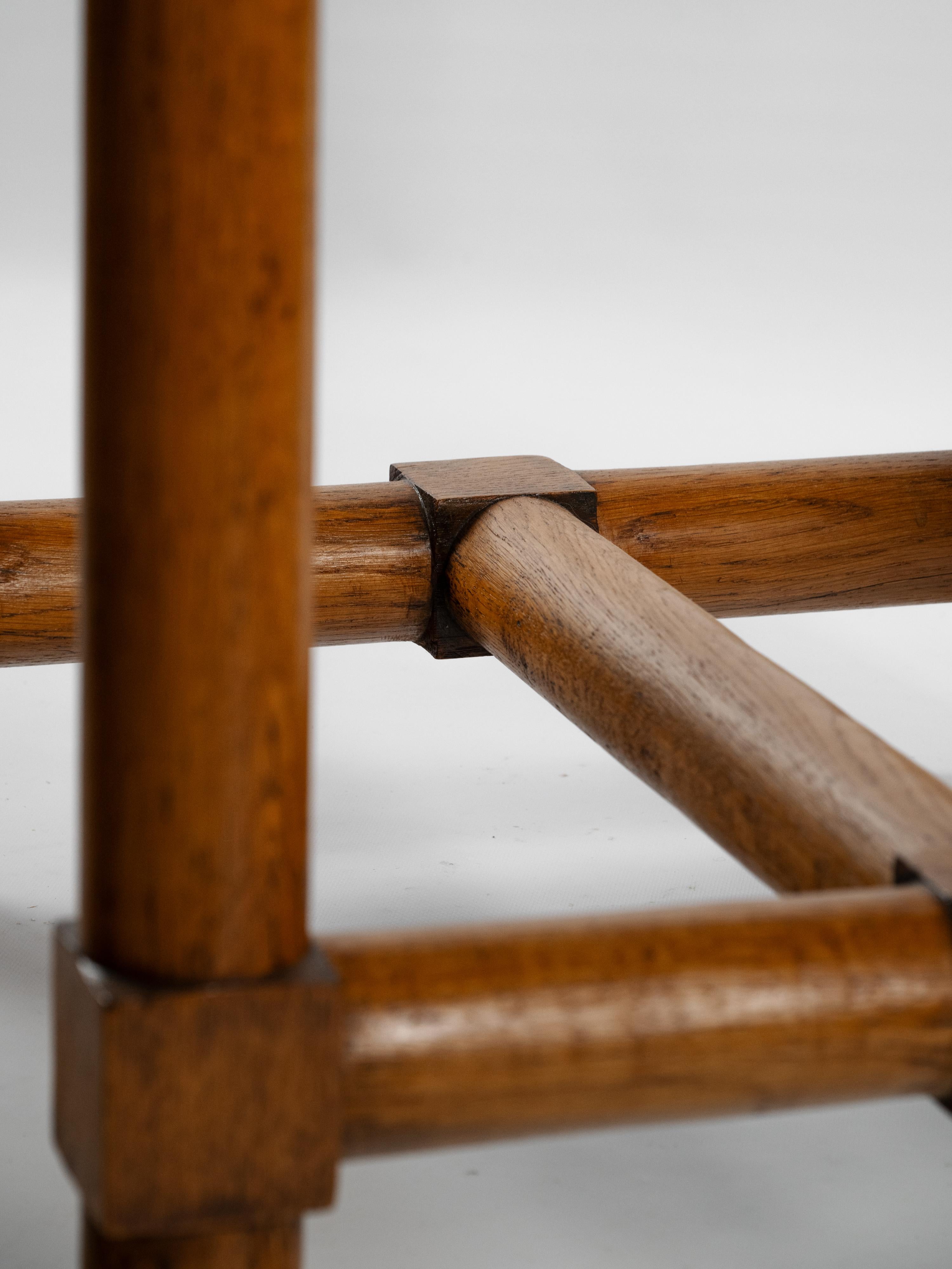Stunning pair of Side Table in solid wood by Jacques Adnet 3