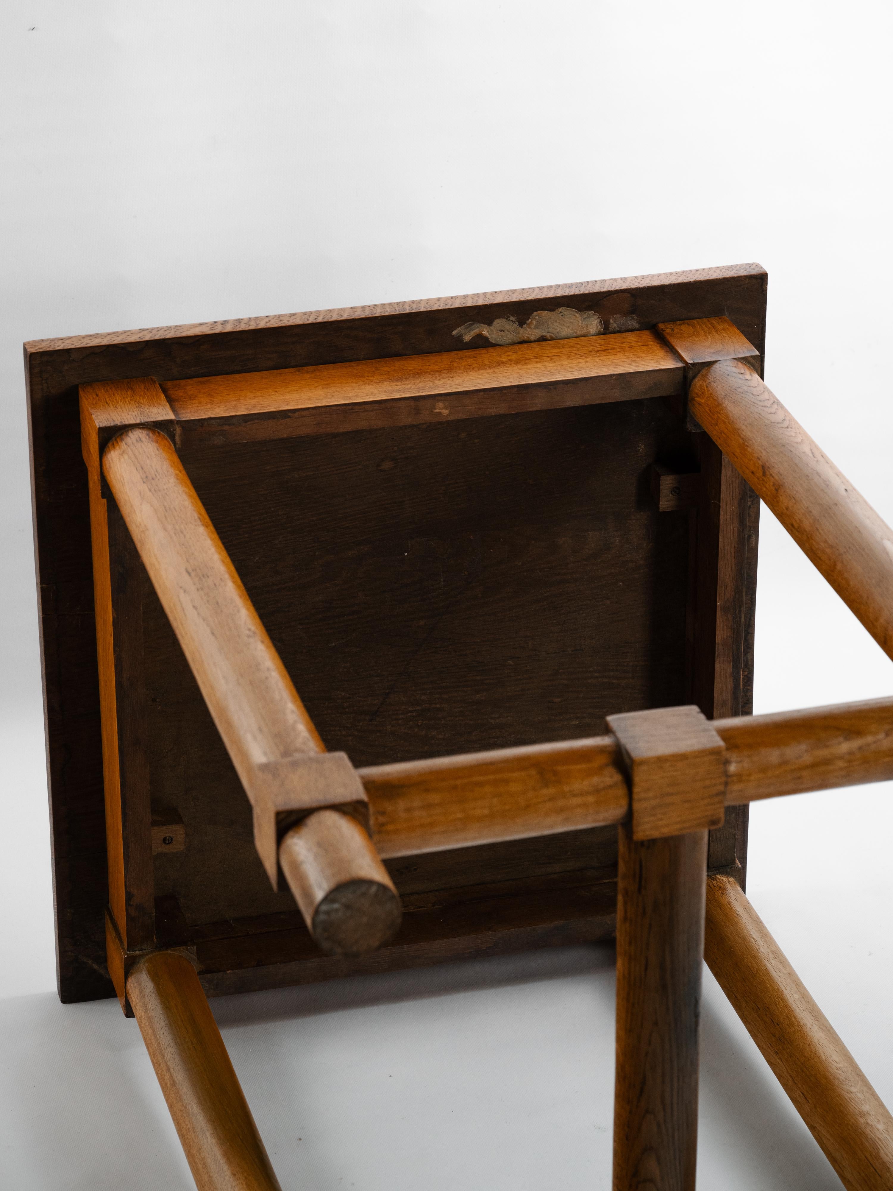 Stunning pair of Side Table in solid wood by Jacques Adnet 5