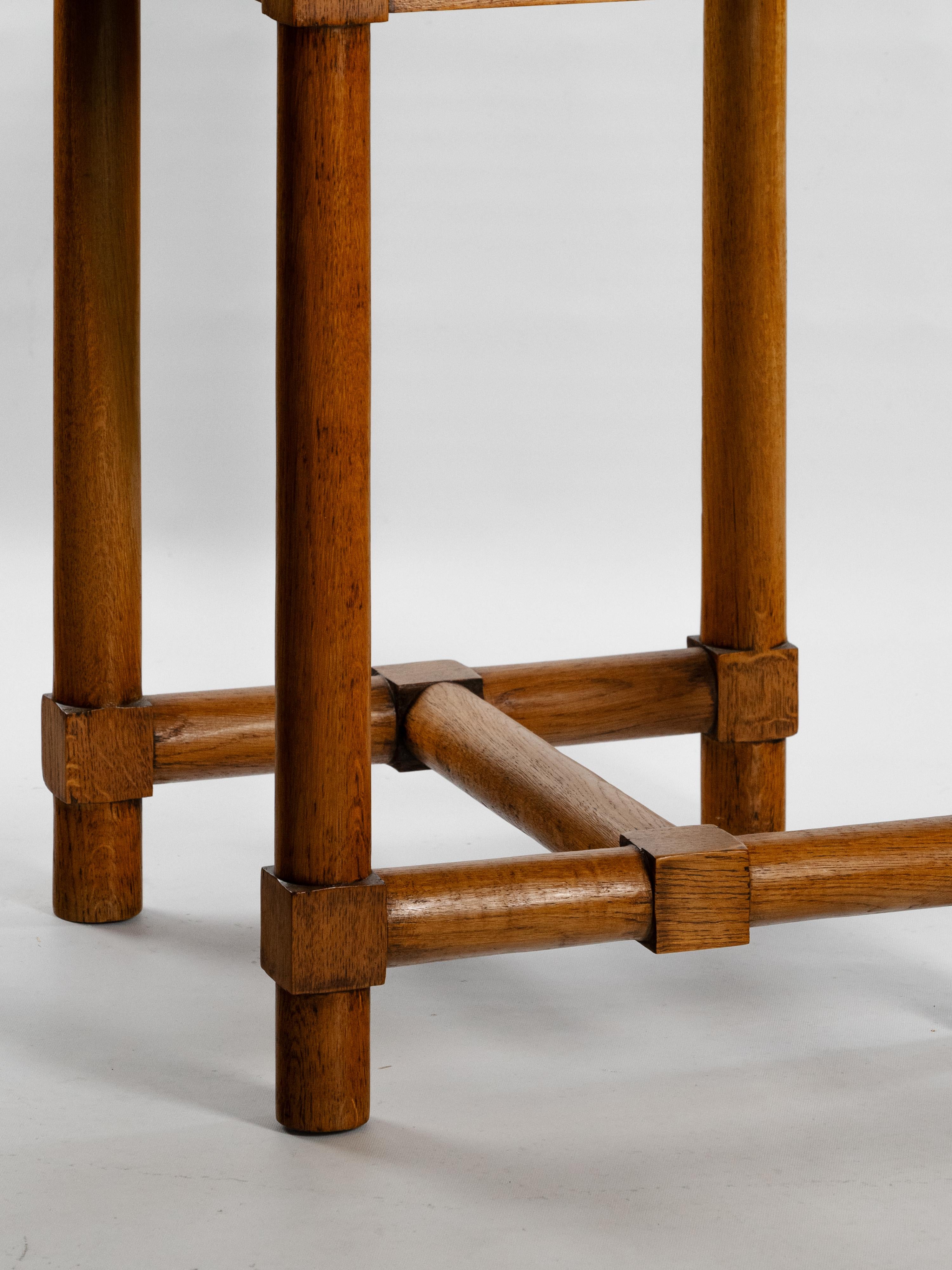 French Stunning pair of Side Table in solid wood by Jacques Adnet