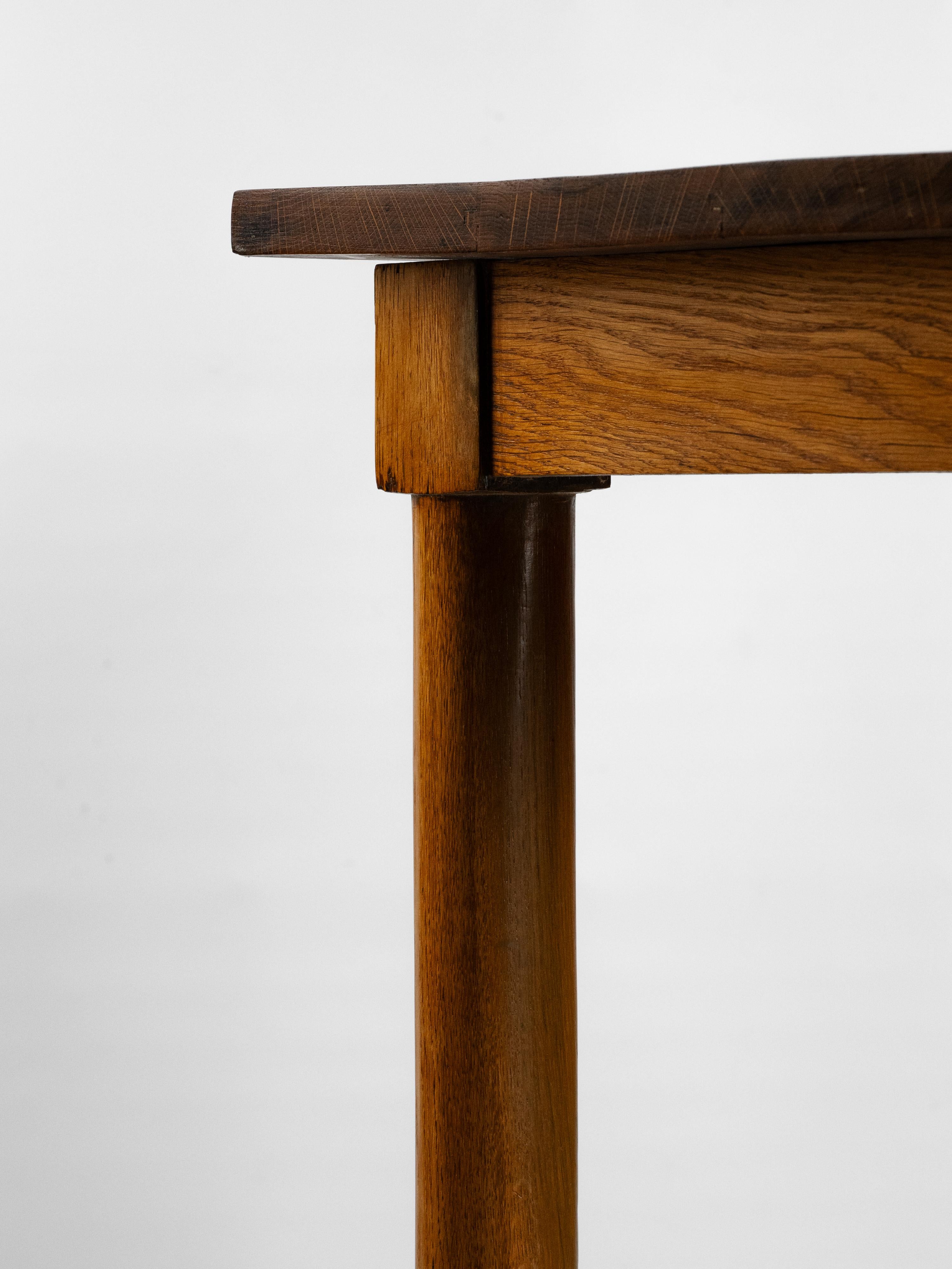 Mid-20th Century Stunning pair of Side Table in solid wood by Jacques Adnet