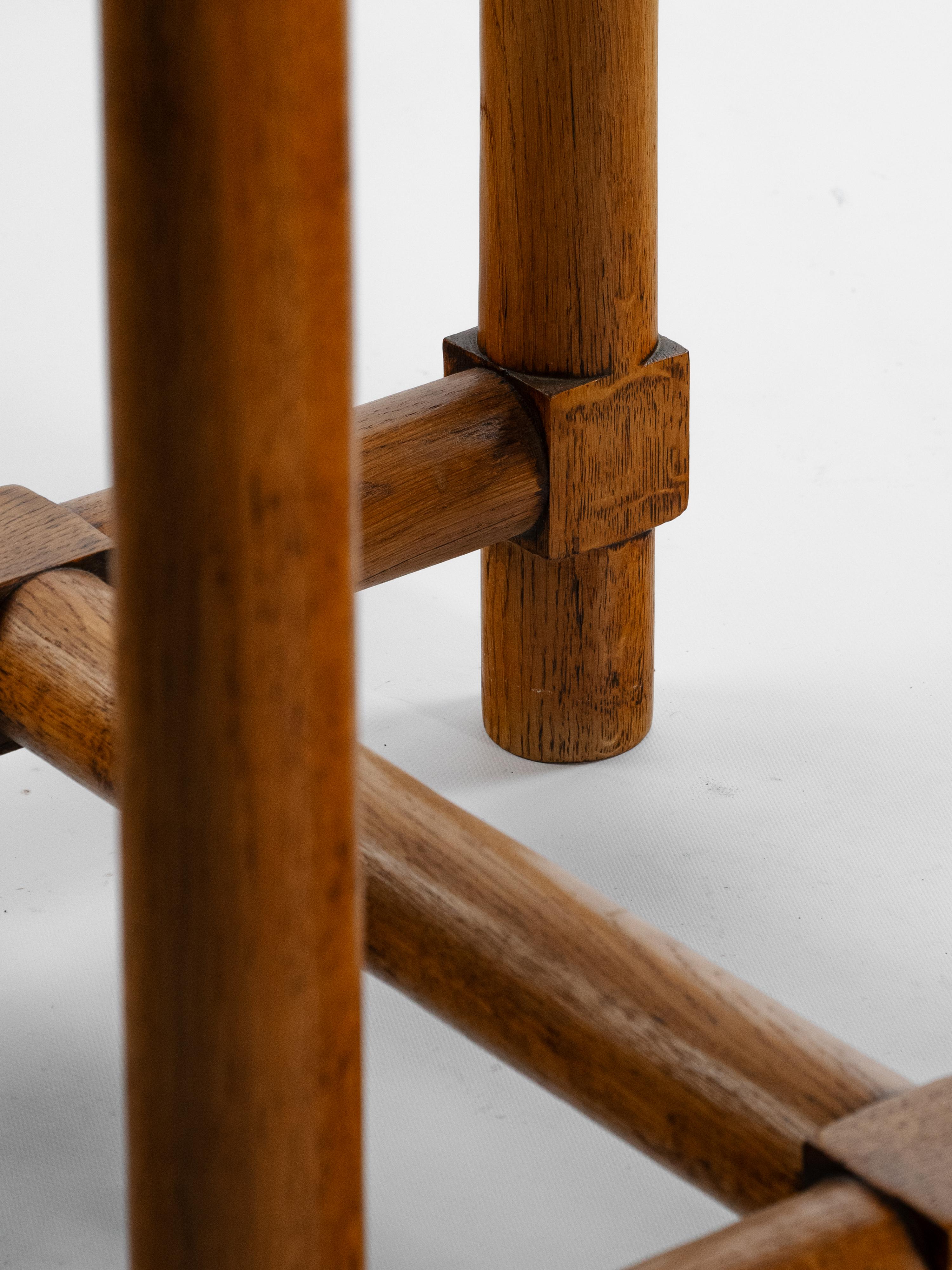 Stunning pair of Side Table in solid wood by Jacques Adnet 1