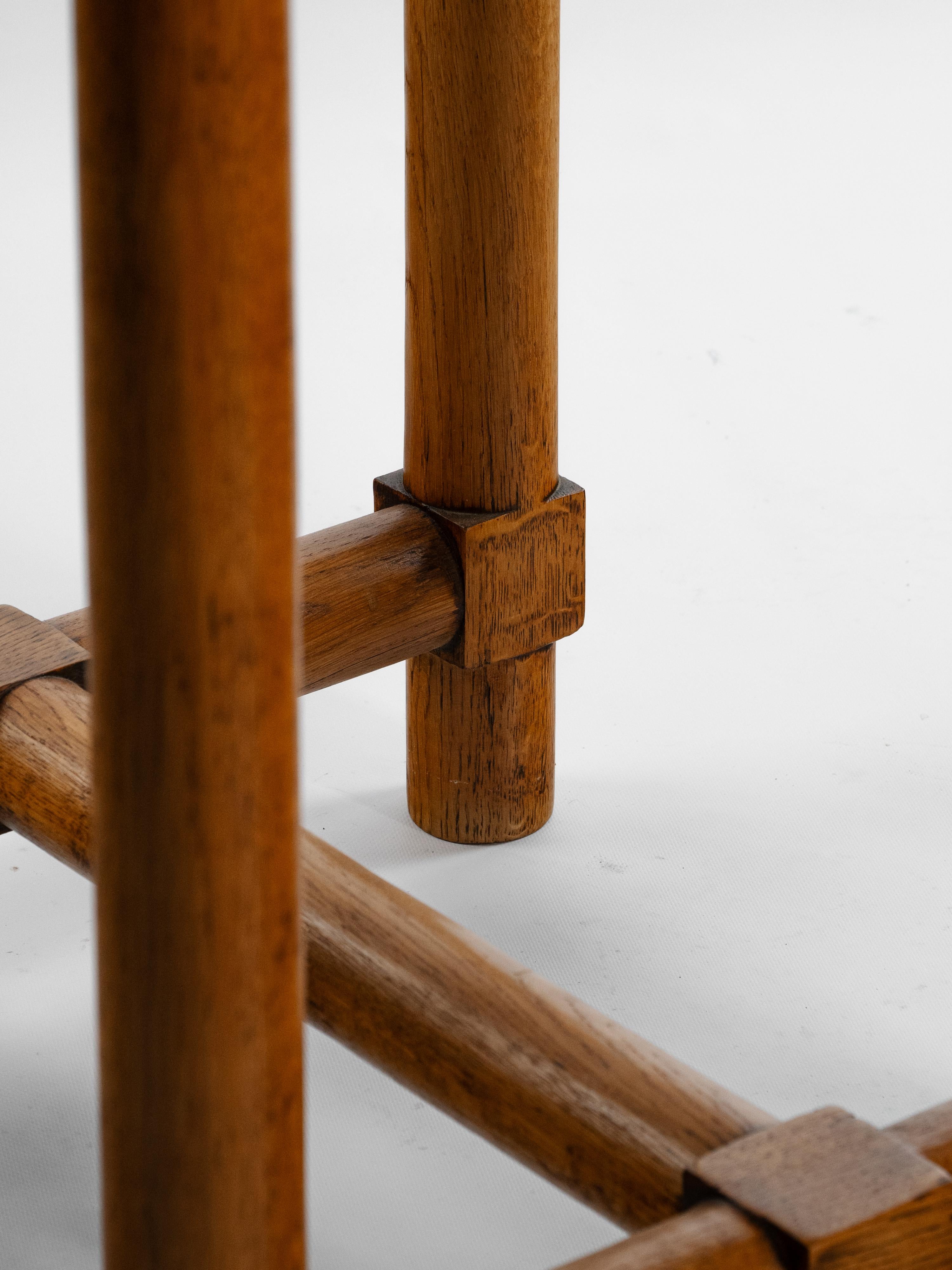 Stunning pair of Side Table in solid wood by Jacques Adnet 2
