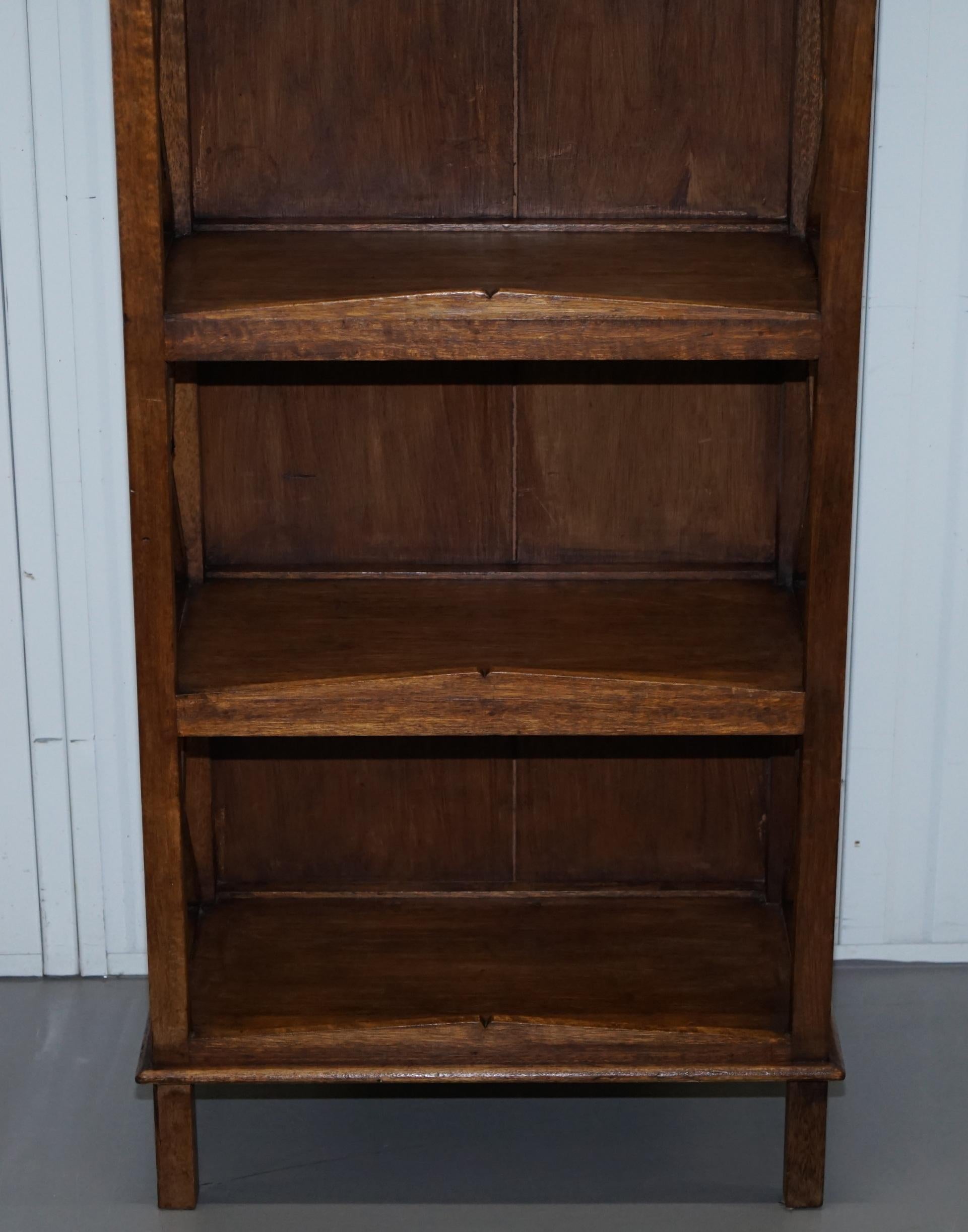 Stunning Pair of Steeple Top Solid Wood Bookcases Very Decorative Matching Set 7