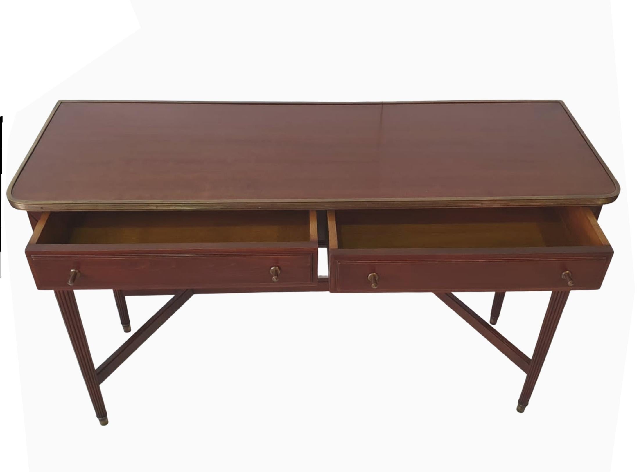 Stunning Pair of Twentieth Century Mahogany Console Tables In Good Condition In Dublin, IE