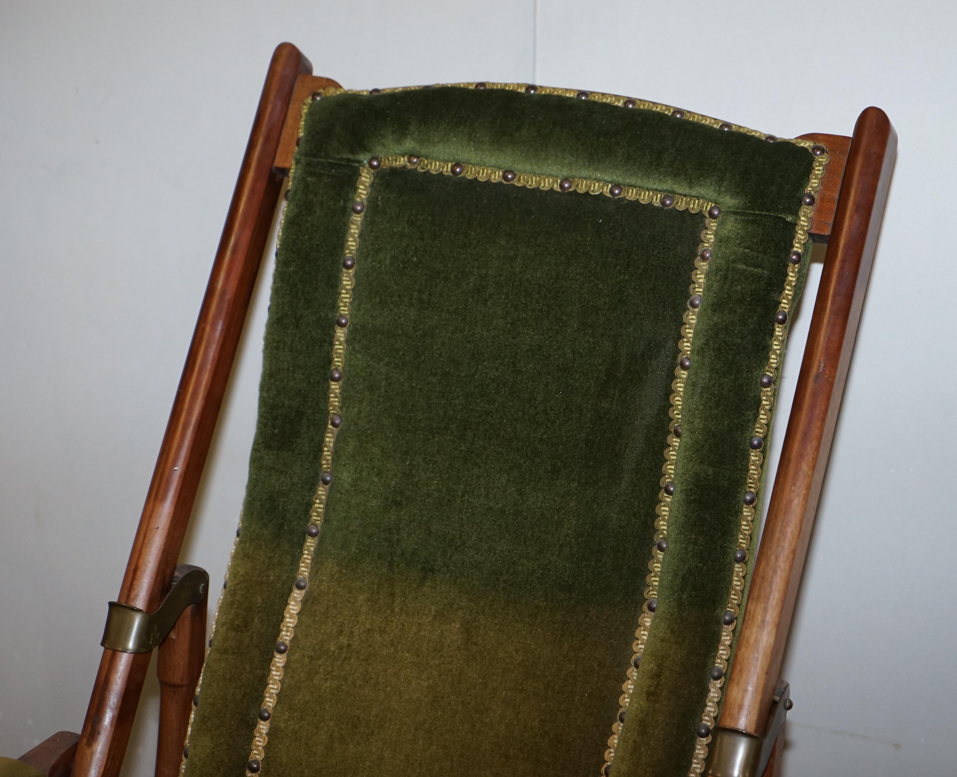 Victorien Superbe paire de chaises pliantes de campagne militaires victoriennes Steamer Liner Pieces en vente
