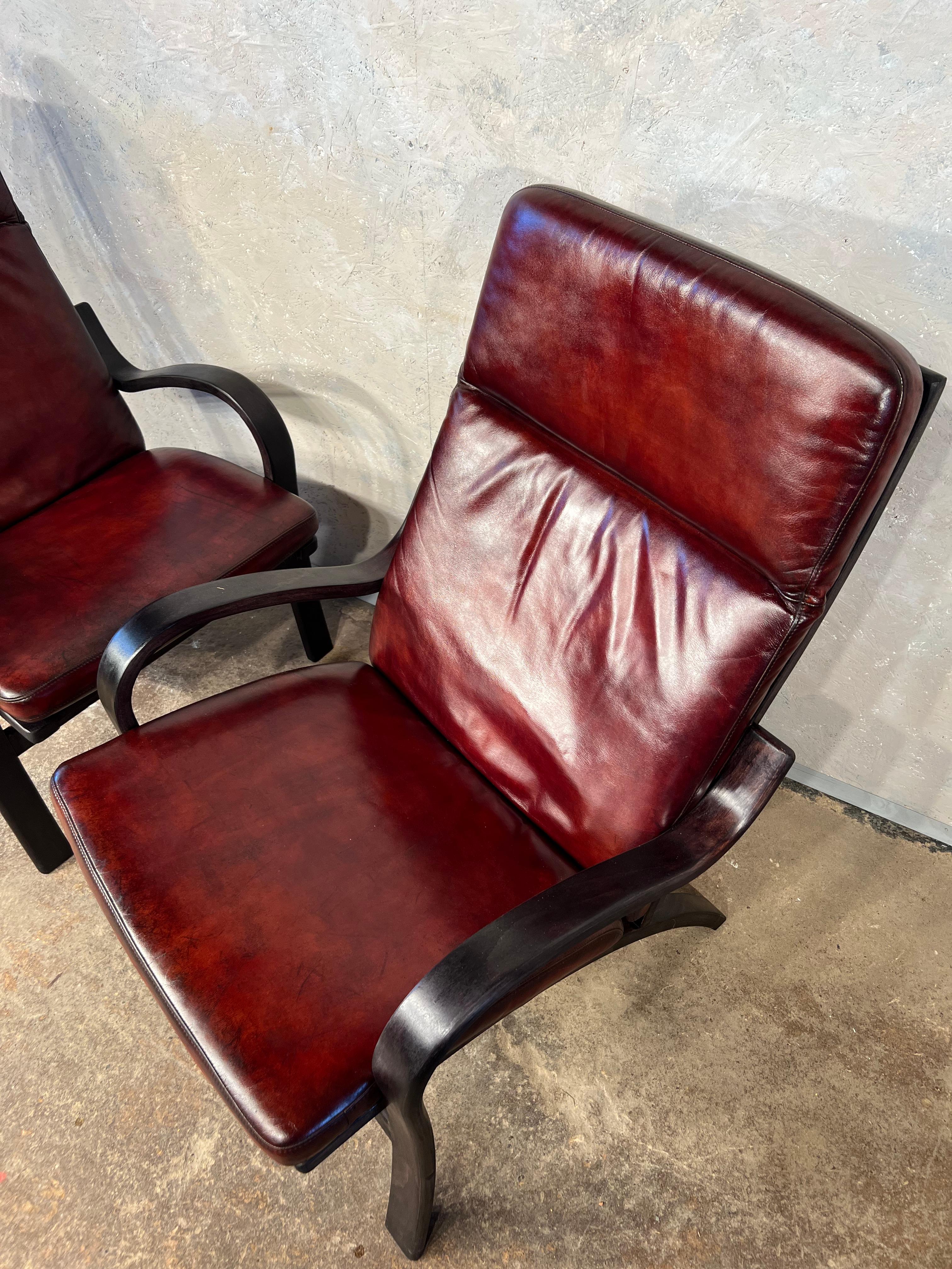 retro leather chairs