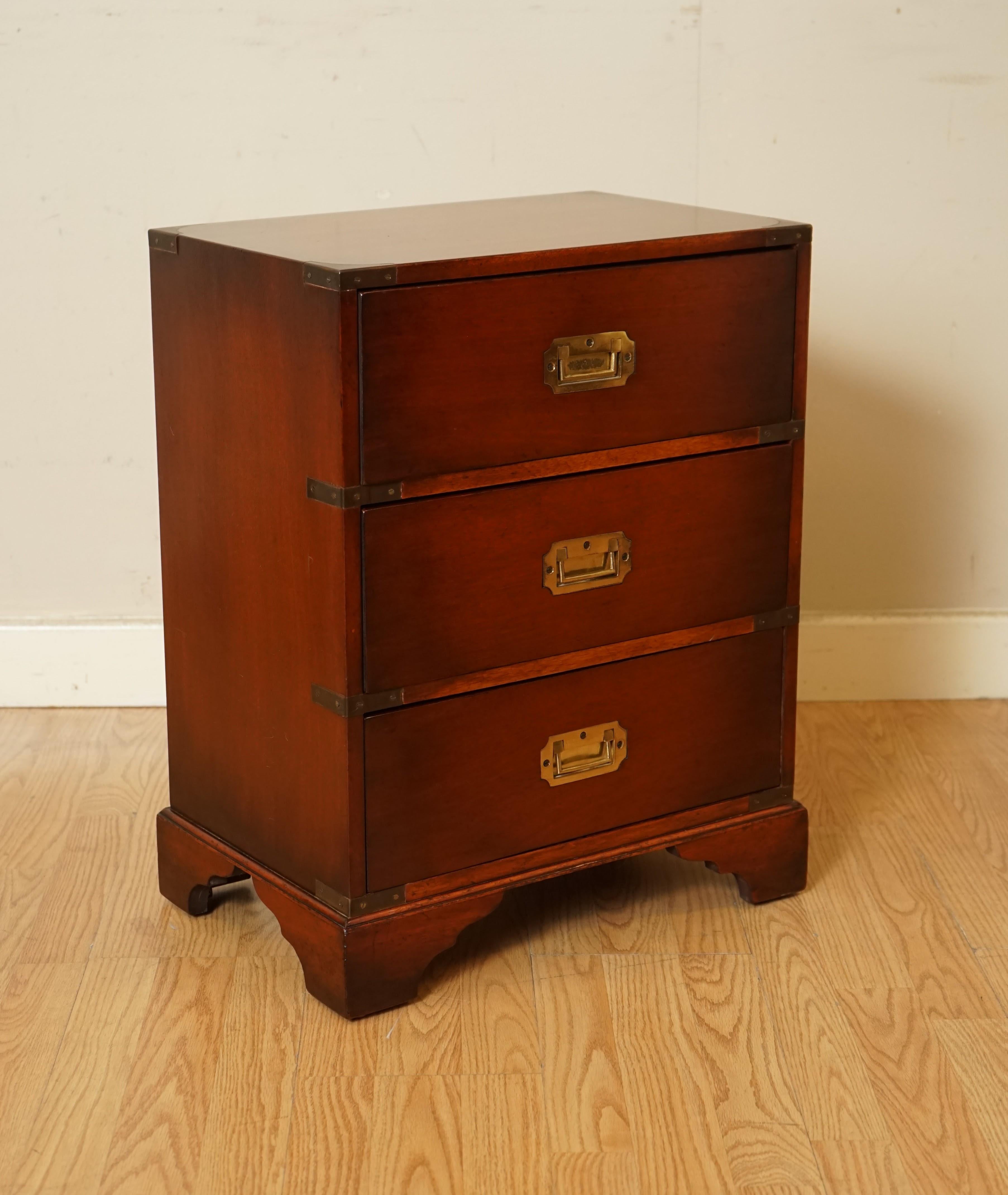 Stunning Pair of Vintage Military Campaign Bedside End Tables 3