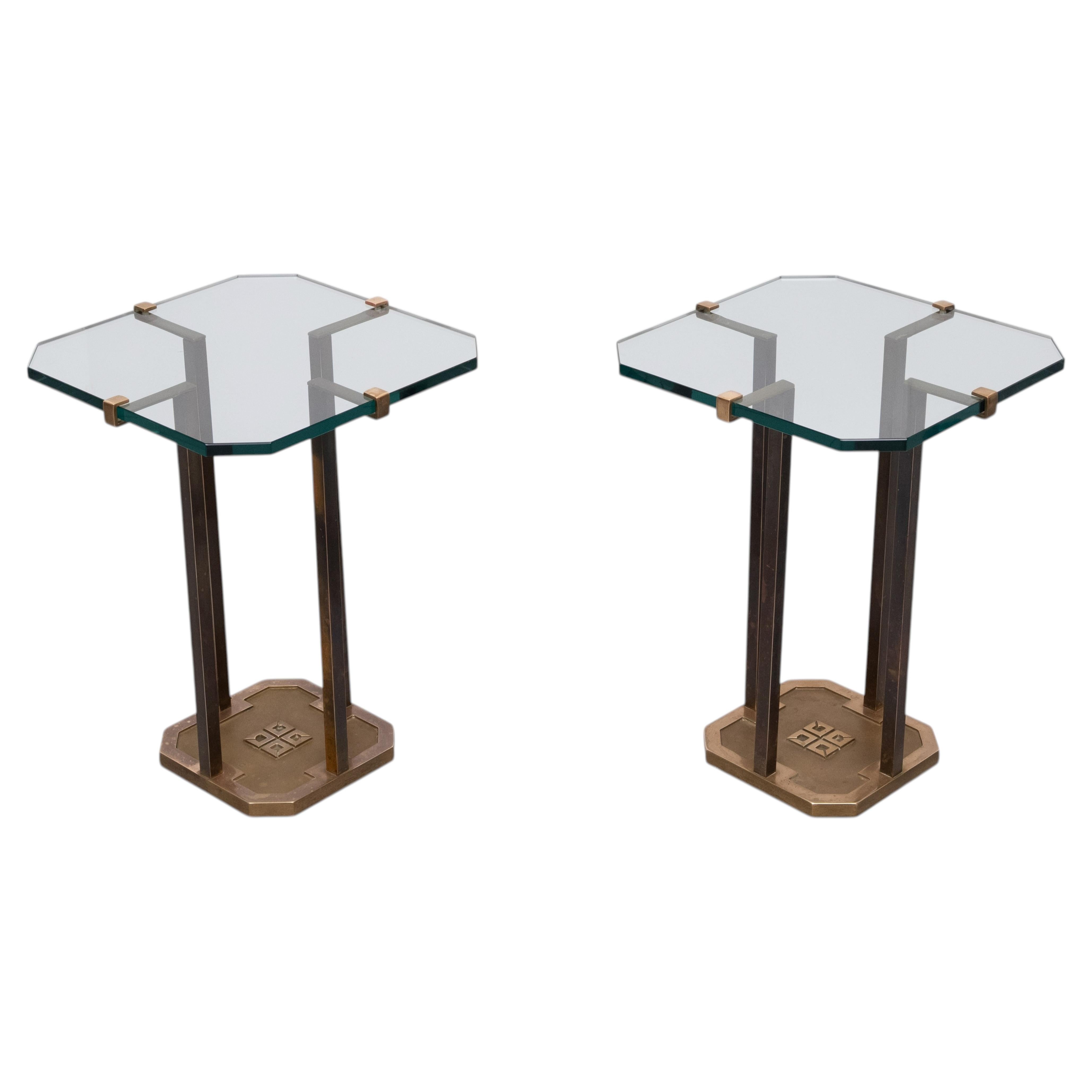 Stunning pair Peter Ghyczy T18 Side Tables 1970s