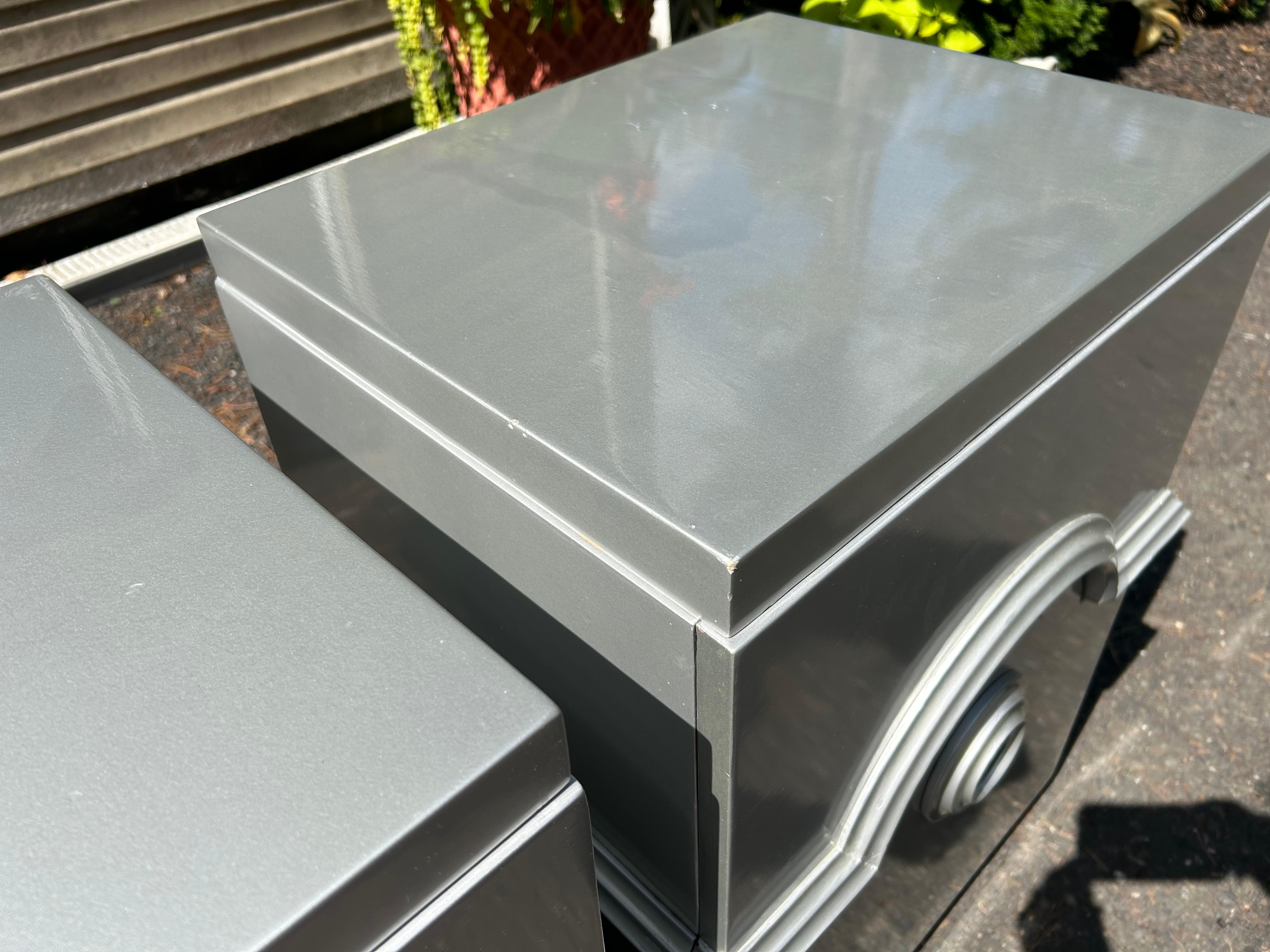 Stunning Pair Signed James Mont Silvered Night Stands Mid-Century Modern For Sale 7
