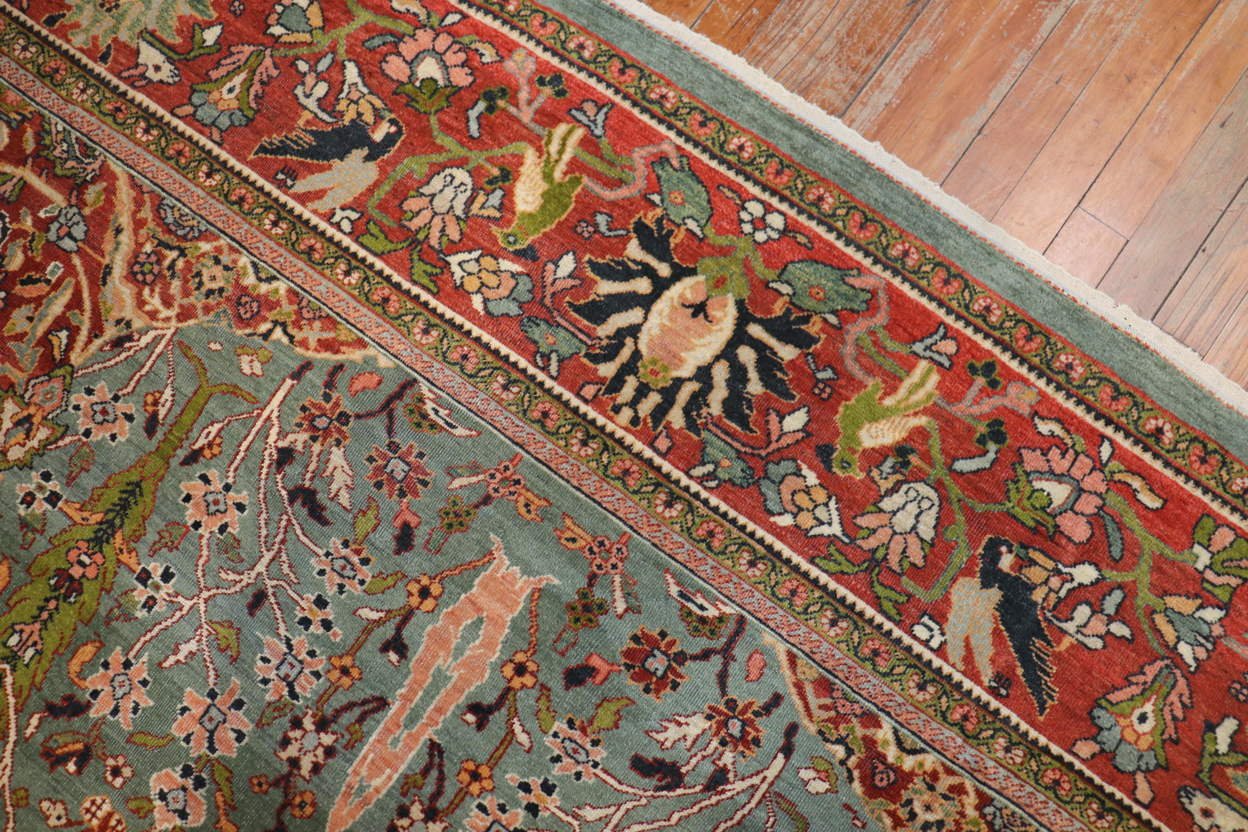 Stunning Paradise Motif Persian Ferehan Carpet  1