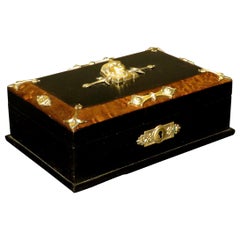 Stunning Part Ebonized Egyptian Revival Jewellery Box, France, circa 1920