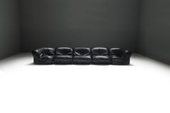 Stupendo divano modulare Patate in pelle nera originale per Airborne - Francia