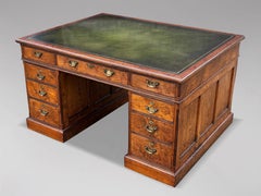 Stunning Patina 19th Century Pitch Pine Partners Desk