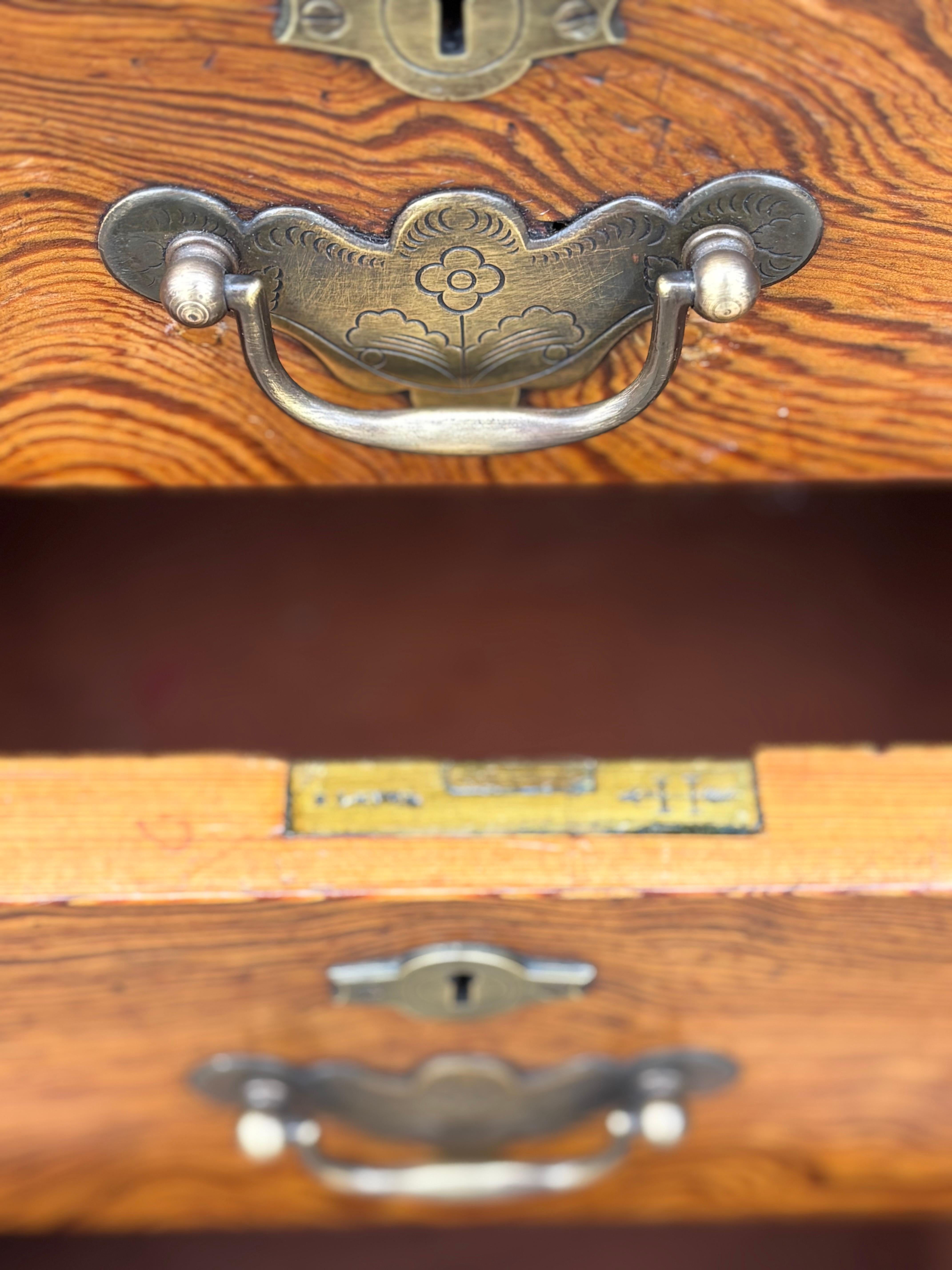 Atemberaubende Patina 19. Jahrhundert Pitch Pine Partner Schreibtisch im Angebot 2