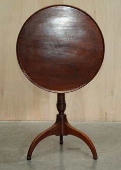 Stunning Patina Antique Georgian circa 1780 Hardwood Tilt Top Occasional Table