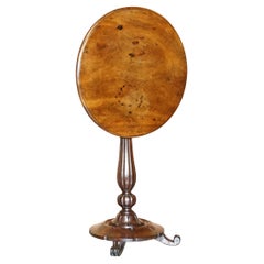Stunning Patina Antique William IV circa 1830 Hardwood Tilt Top Occasional Table