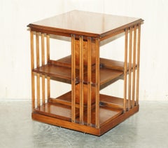 Superbe lampe d'appoint de bibliothèque en loupe d'orme patinée tourbillonnante pour table de bibliothèque