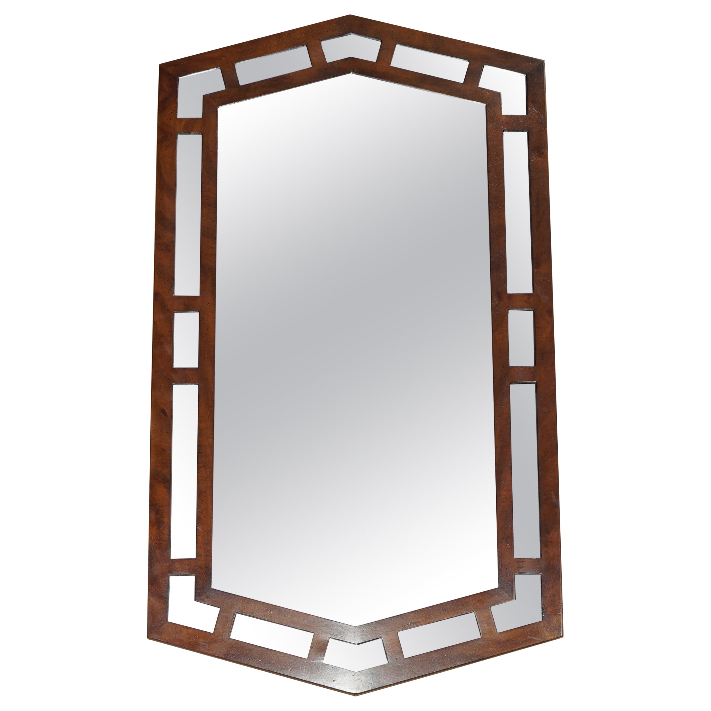 STUNNING PATINA DREXEL HERITAGE RECTANGLE WALL MIRROR PART OF A LARGE SUiTE