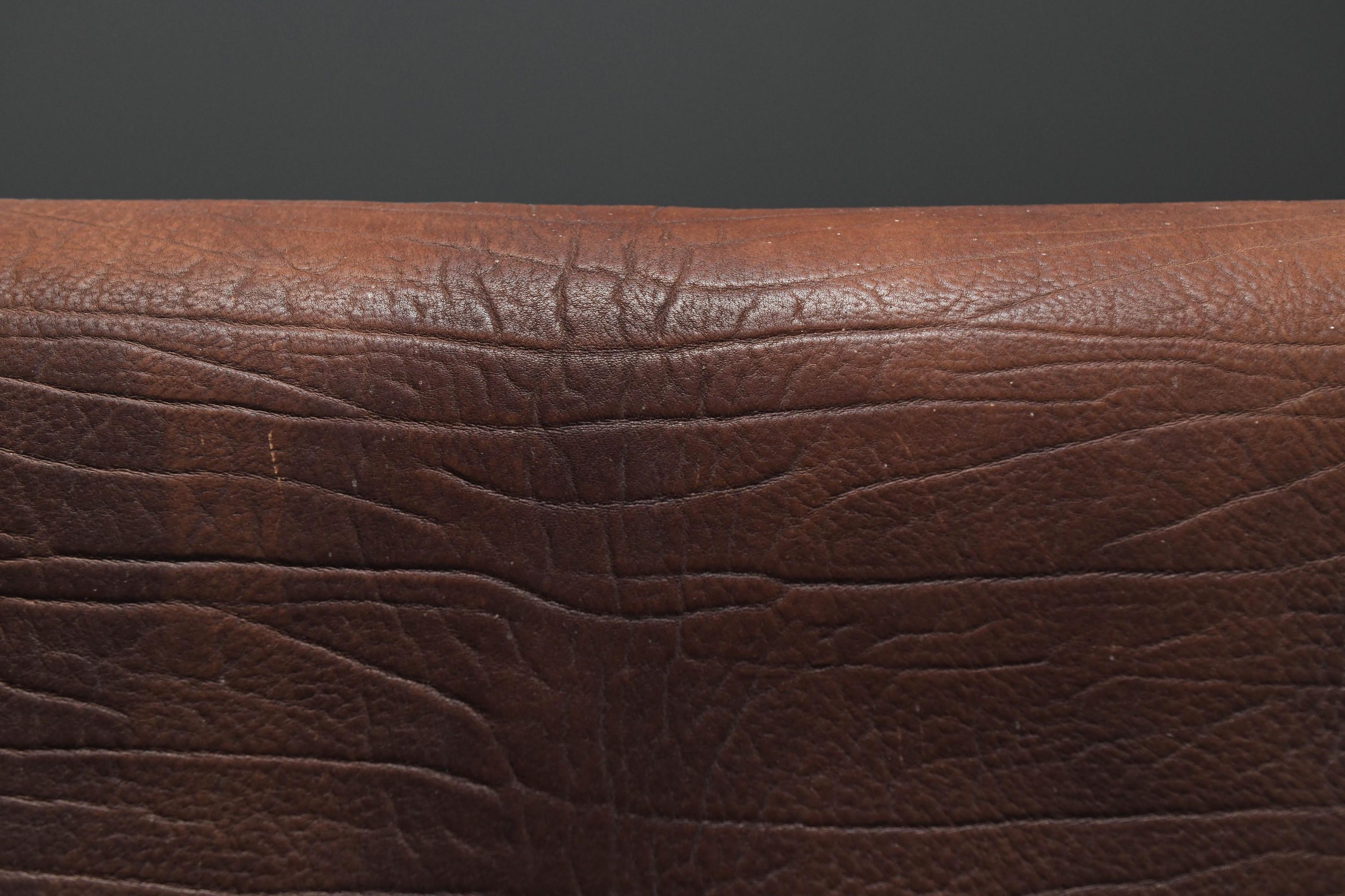 Leather Stunning patinated DS 125 leather sofa  by Gerd Lange for De Sede Swiss