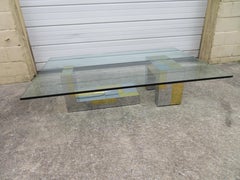 Stunning Paul Evans Cityscape Brass Chrome Patchwork Coffee Table Directional