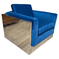 Stunning Paul Evans Cityscape Cube Chair, Signed and Directional Label