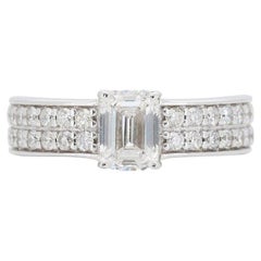 Stunning Pave 18K White Gold Ring with 1.48 ct Natural Diamonds, GIA cert