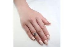 Stunning Pave Ring with Round Brilliant Natural Diamonds in 18K White Gold