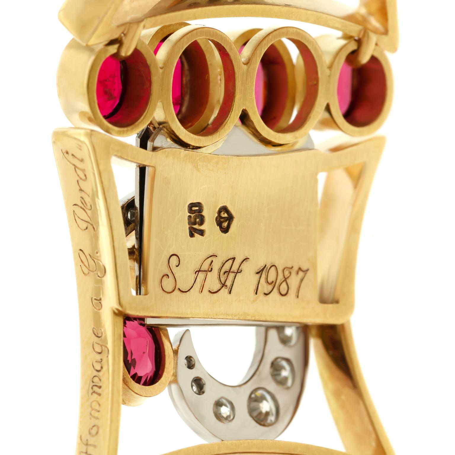 Stunning Peridot Garnet and Diamond-set Gold Bracelet 1