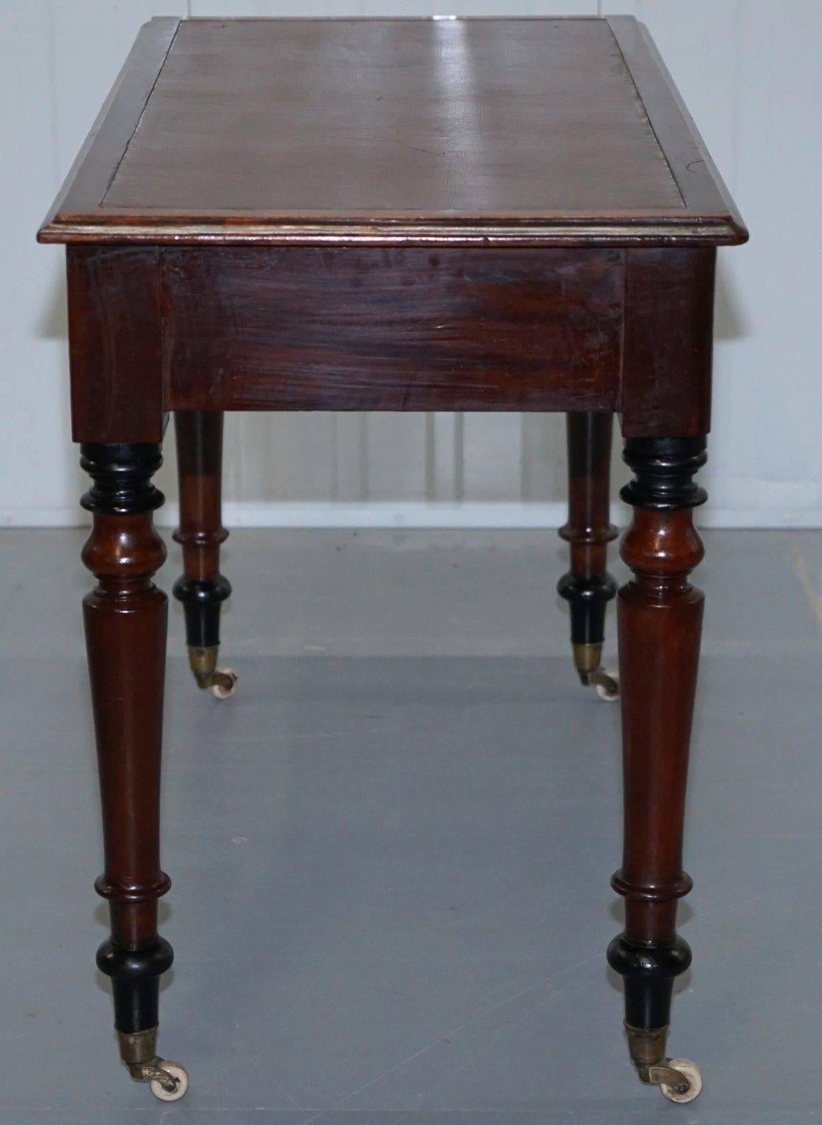 Stunning Period Victorian Mahogany Writing Desk 1860 Lovely Function Piece 1