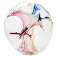 Vintage Stunning Peter Bramhall Glass Orb Sculpture