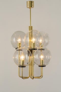 Stunning Petite Sciolari Style Brass Pendant Light, Germany, 1970s