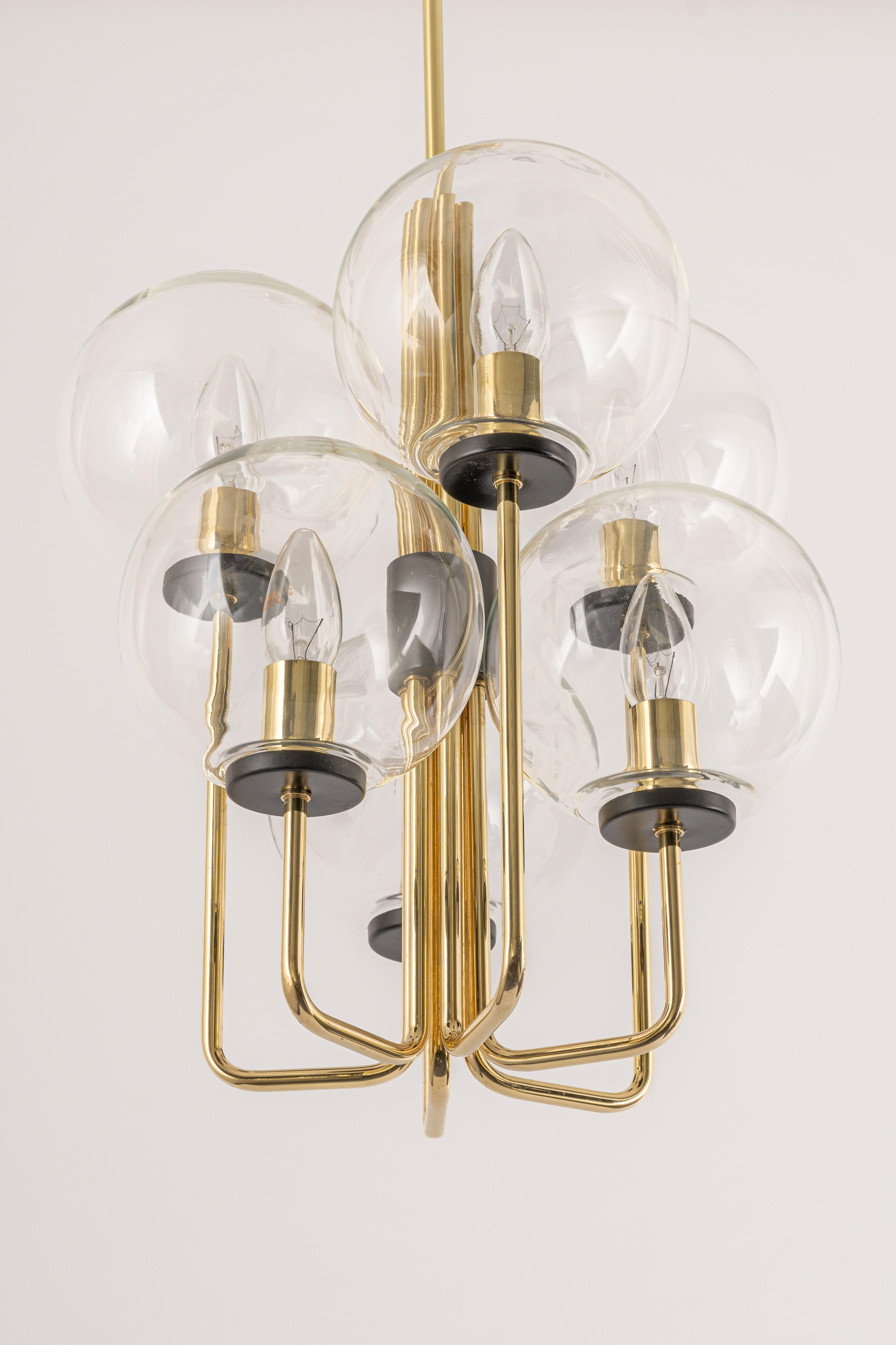 Stunning Petite Sciolari Style Brass Pendant Light, Germany, 1970s For Sale 1