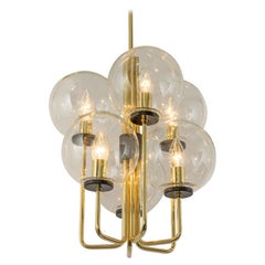 Stupenda lampada a sospensione in ottone in stile Petite Sciolari, Germania, anni '70