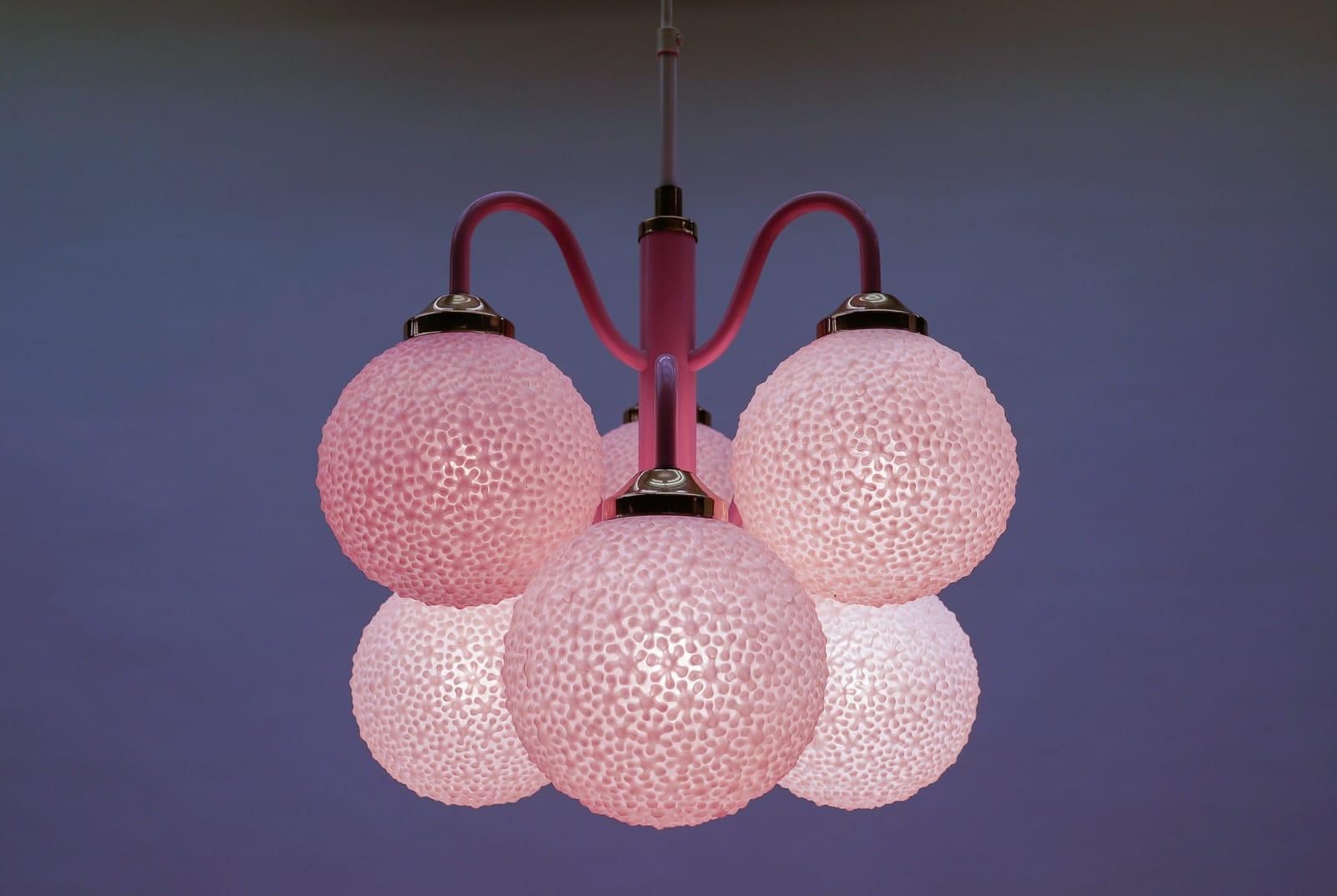 Stunning Pink Space Age Orbit Lamp, 1960s In Good Condition In Nürnberg, Bayern