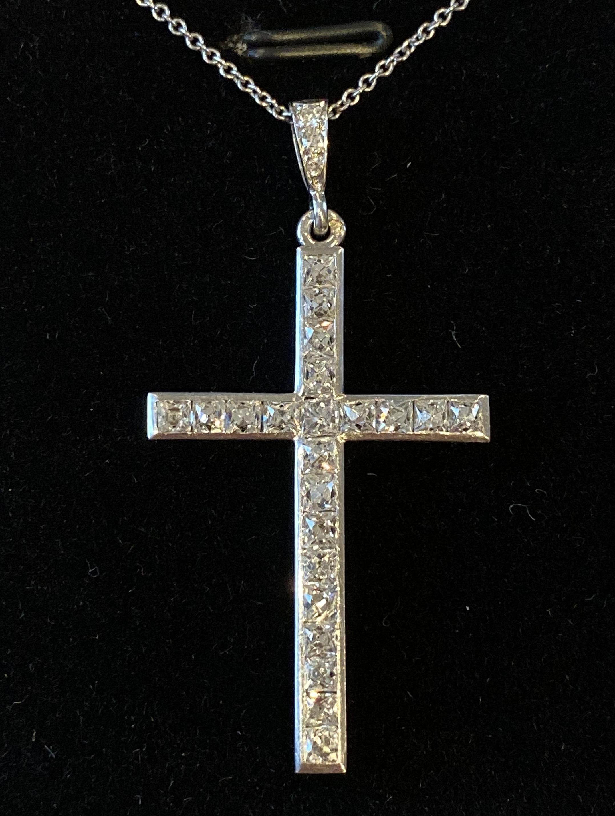 tiffany diamond cross necklace