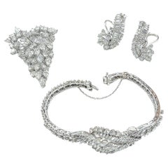 Stunning Platinum Diamond Jewelry Set