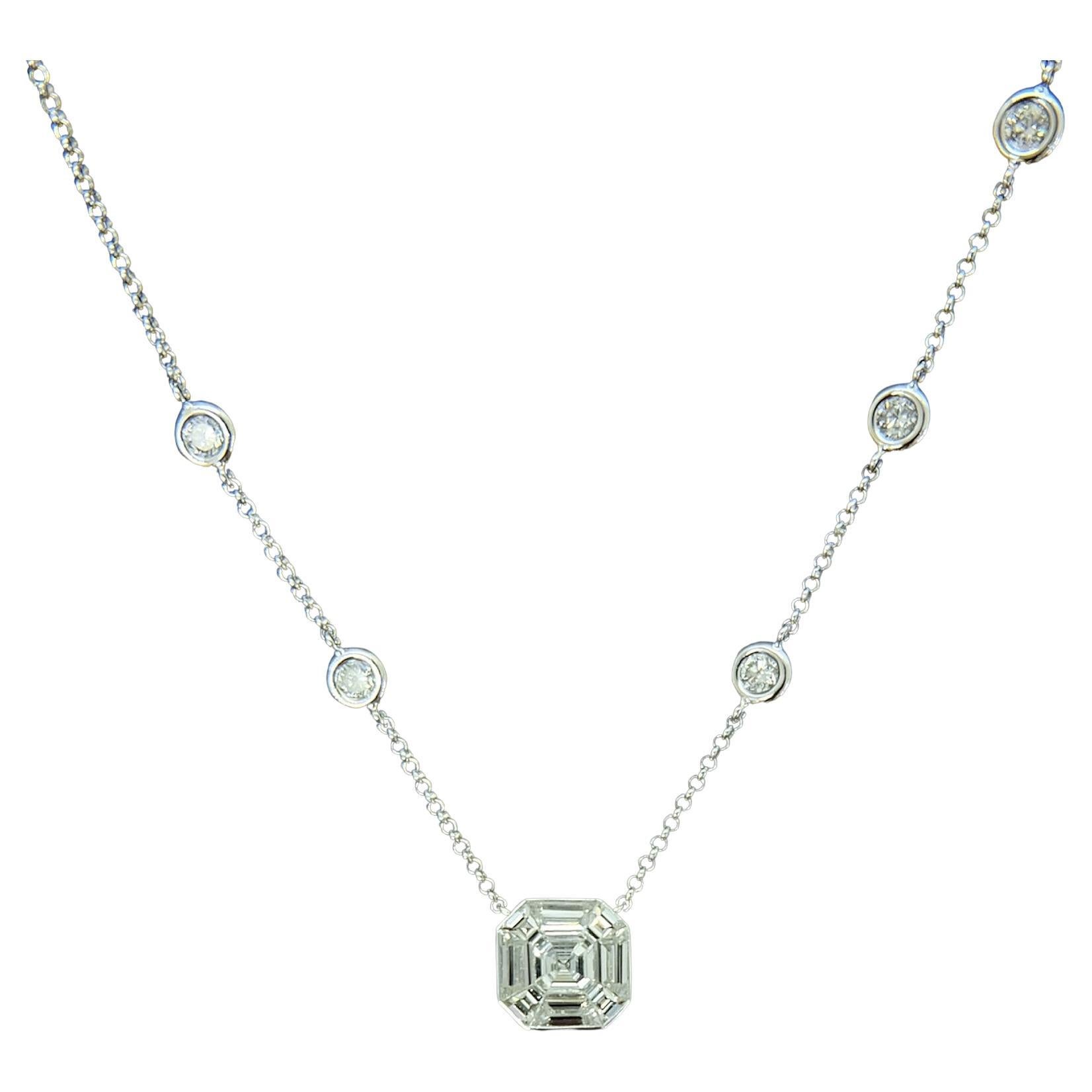 Sophia D. 0.92 Carat Diamond Pendant Necklace For Sale
