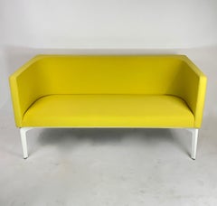 Stunning Pop Art Postmodern Yellow Sofa Settee or Loveseat by Steelcase