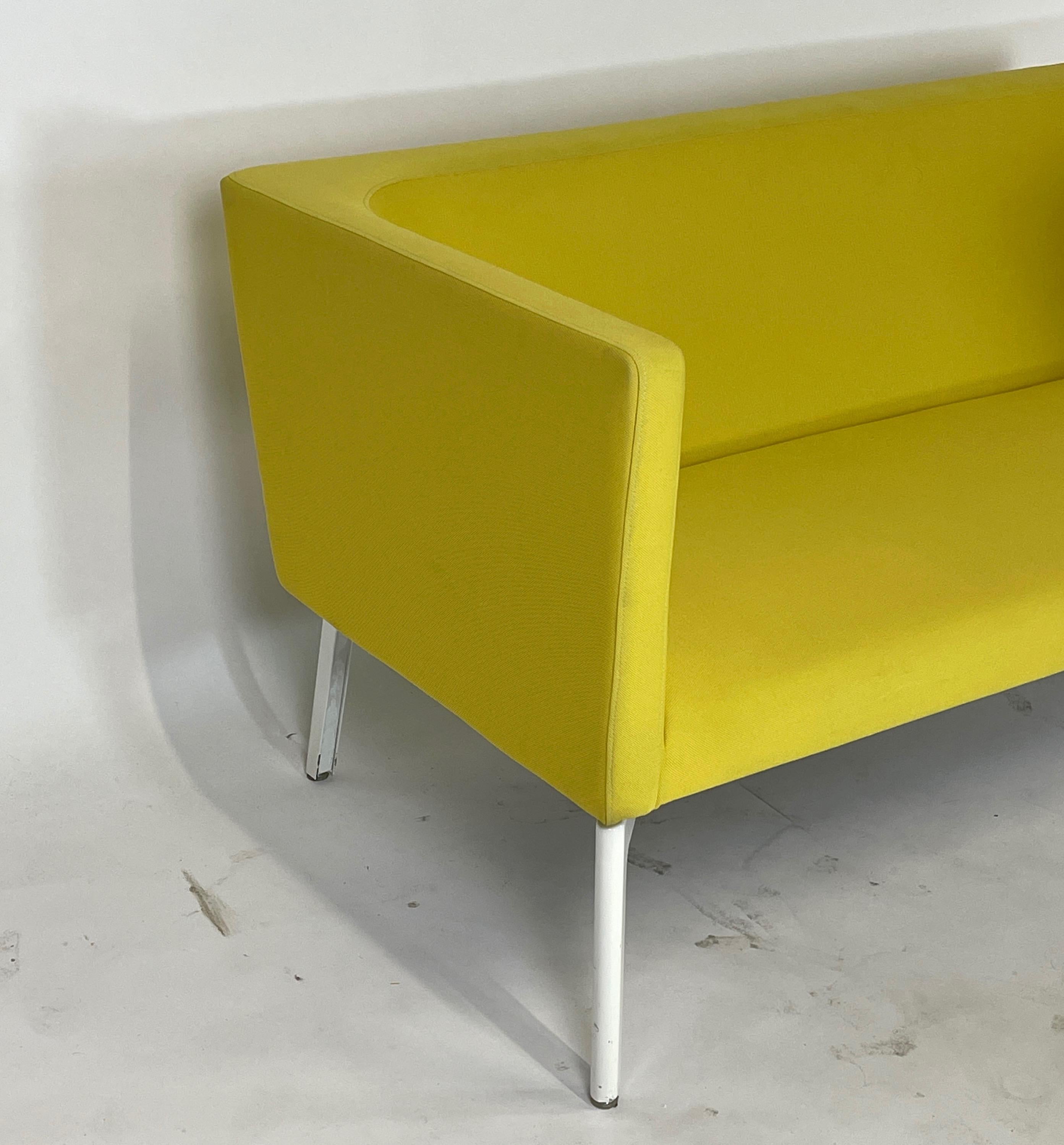yellow loveseats