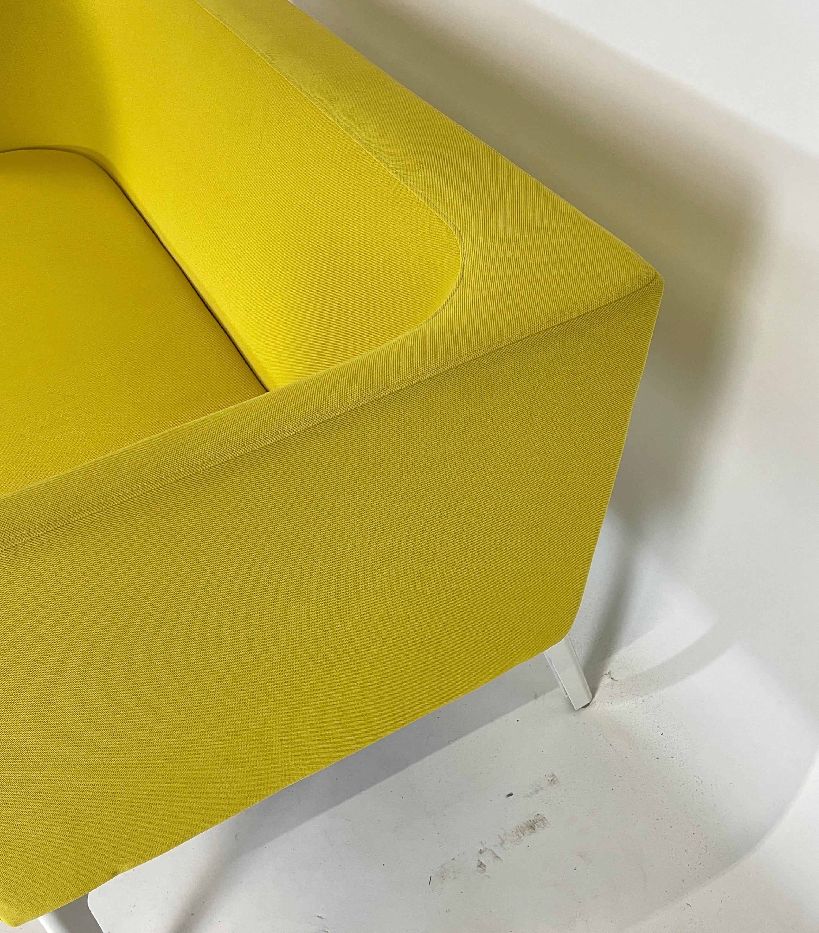 Post-Modern Stunning Pop Art Postmodern Yellow Sofa Settee or Loveseat by Steelcase