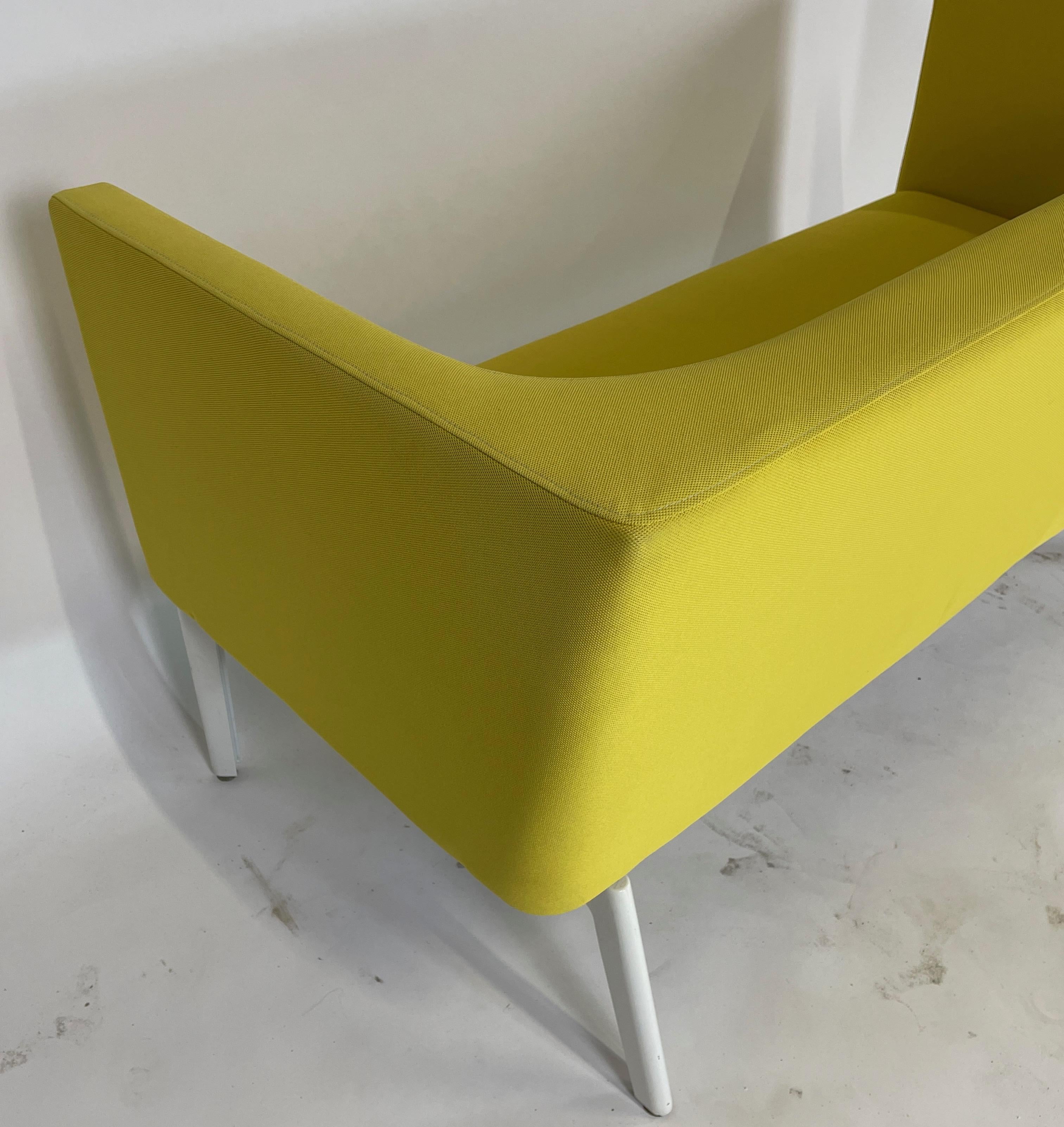 Stunning Pop Art Postmodern Yellow Sofa Settee or Loveseat by Steelcase In Good Condition In Hudson, NY