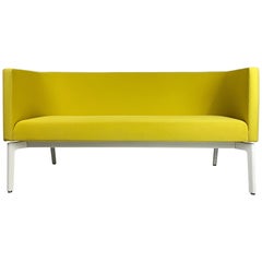 Stunning Pop Art Postmodern Yellow Sofa Settee or Loveseat by Steelcase (en anglais)