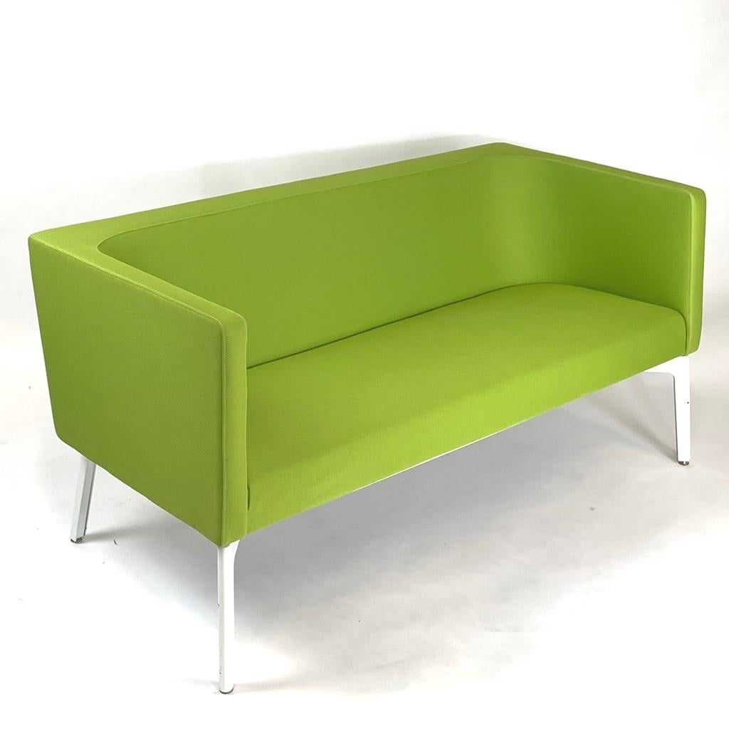 American Stunning Postmodern Green Sofa Settee by Steelcase