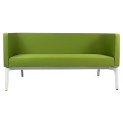 Stunning Postmodern Green Sofa Settee by Steelcase